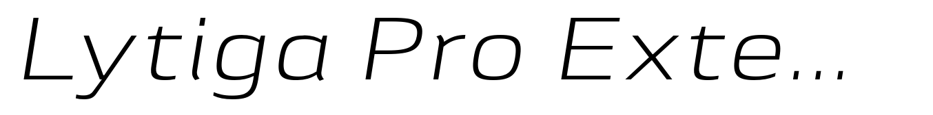 Lytiga Pro Extended Light Italic
